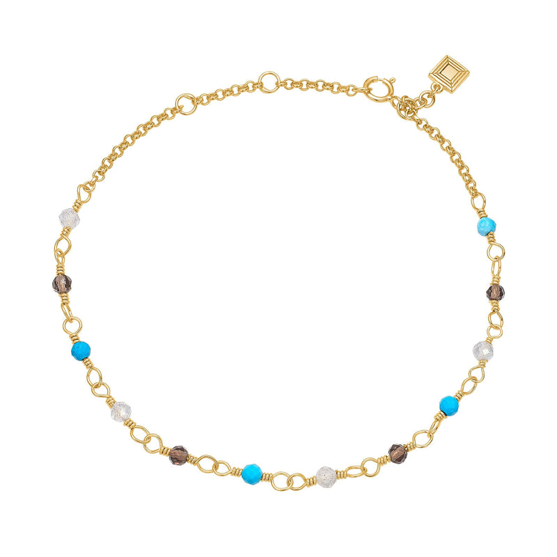 Carré Armbånd Med Mix Sten - FB4456TQSTLB - Armbånd - FB4456TQSTLB