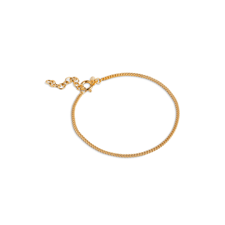 enamel kinkettingarmband verguld zilver in een eenvoudige stijl, gesloten met een karabijnsluiting. Model b123g-b123g-1