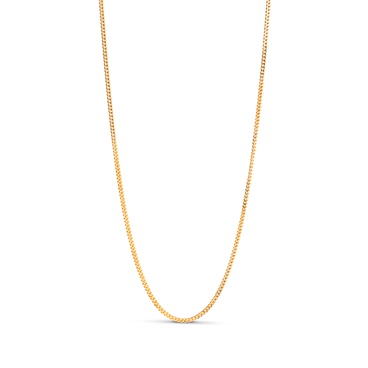 Enamel schakelketting verguld zilver, elegante ketting in gouden afwerking met discrete schaduw. ModelN115G-N115G-1