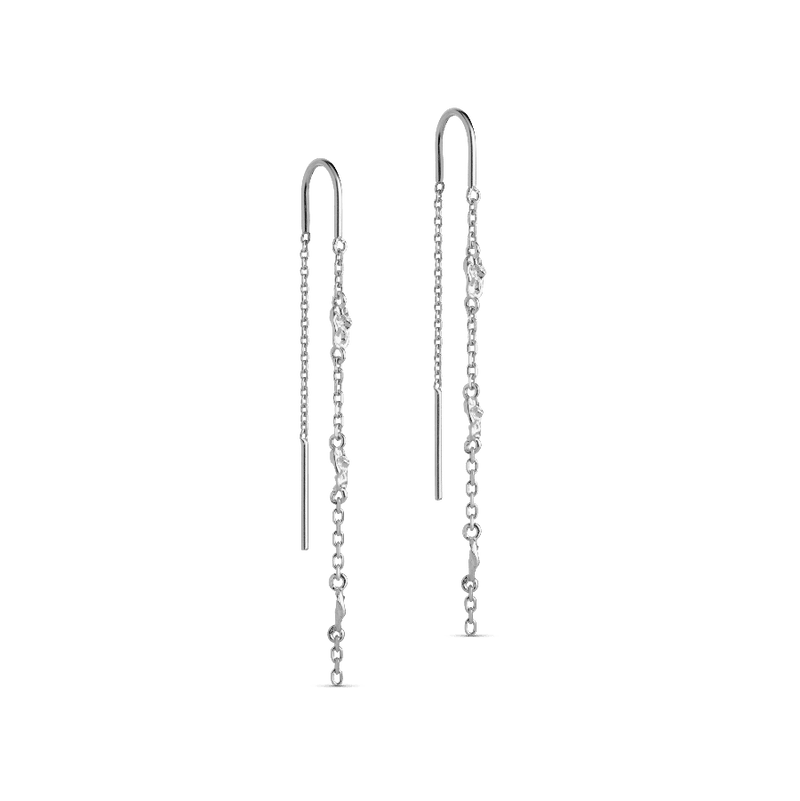 Enamel Kia Earrings - Sølv Kædeøreringe - E369SM - Øreringe - E369SM