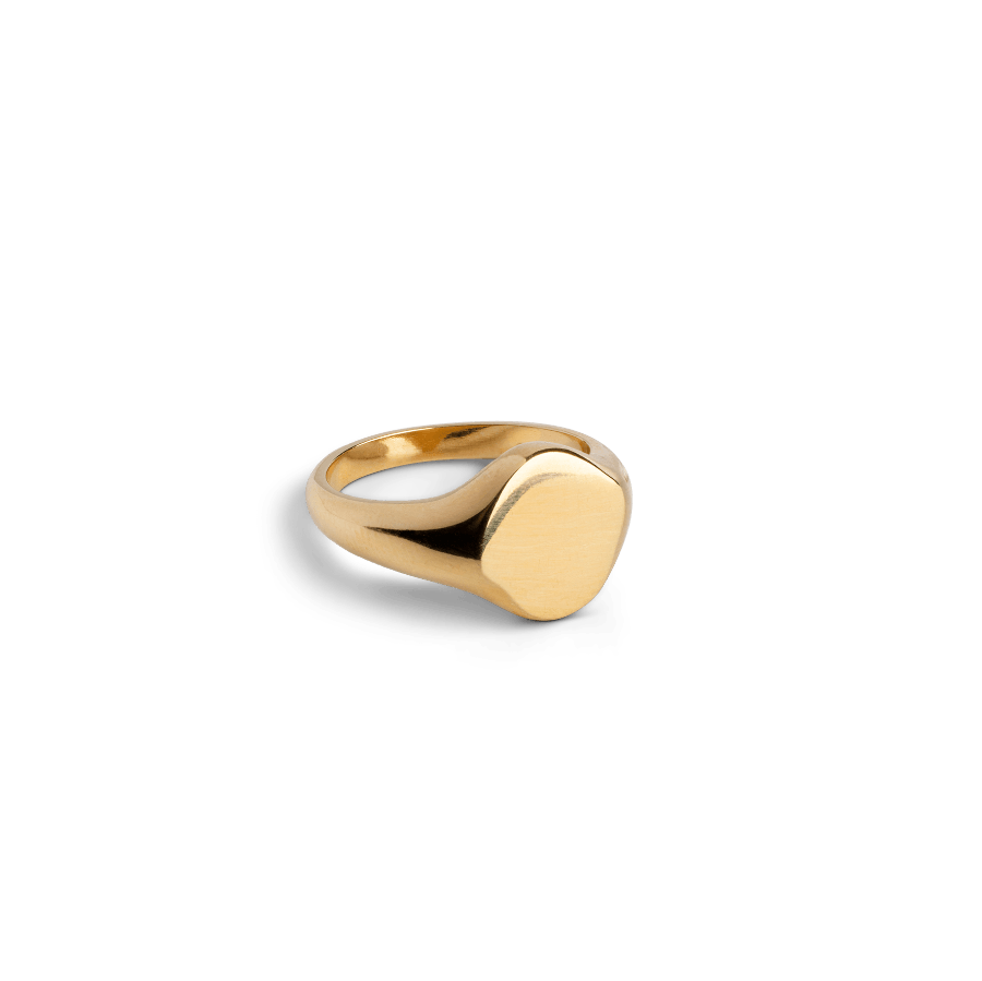 Enamel Luna Ring i forgyldt sølv - R79G - Ringe - R79G-001