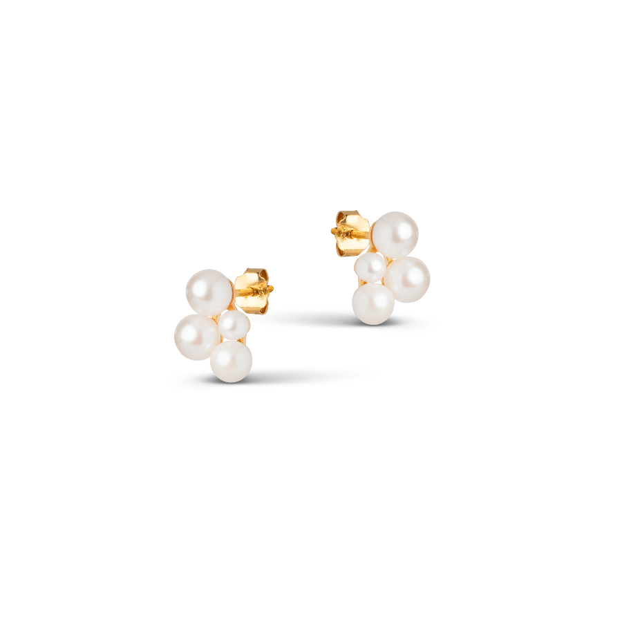 Enamel Mae Pearls ørestikker sølvforgyldt - E354G - Øreringe - E354G