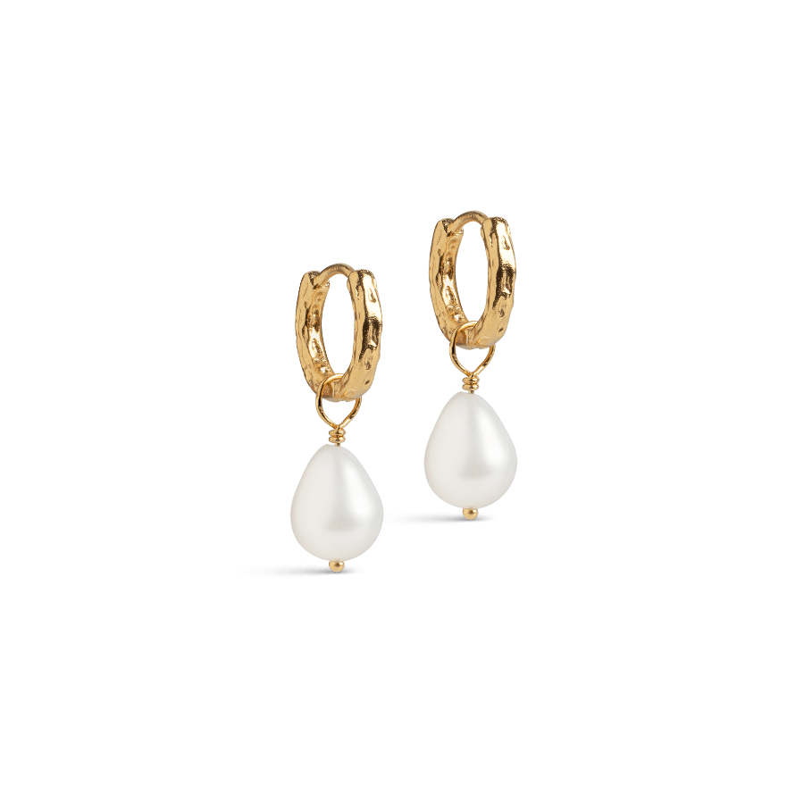 Enamel Significant Pearl Hoop - E324GM - Øreringe - E324GM