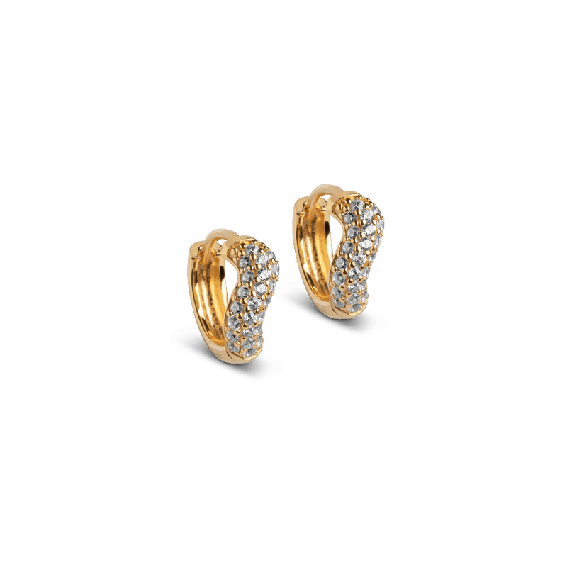 Enamel Sparkling Curve Large Hoop - E317G - Øreringe - E317G