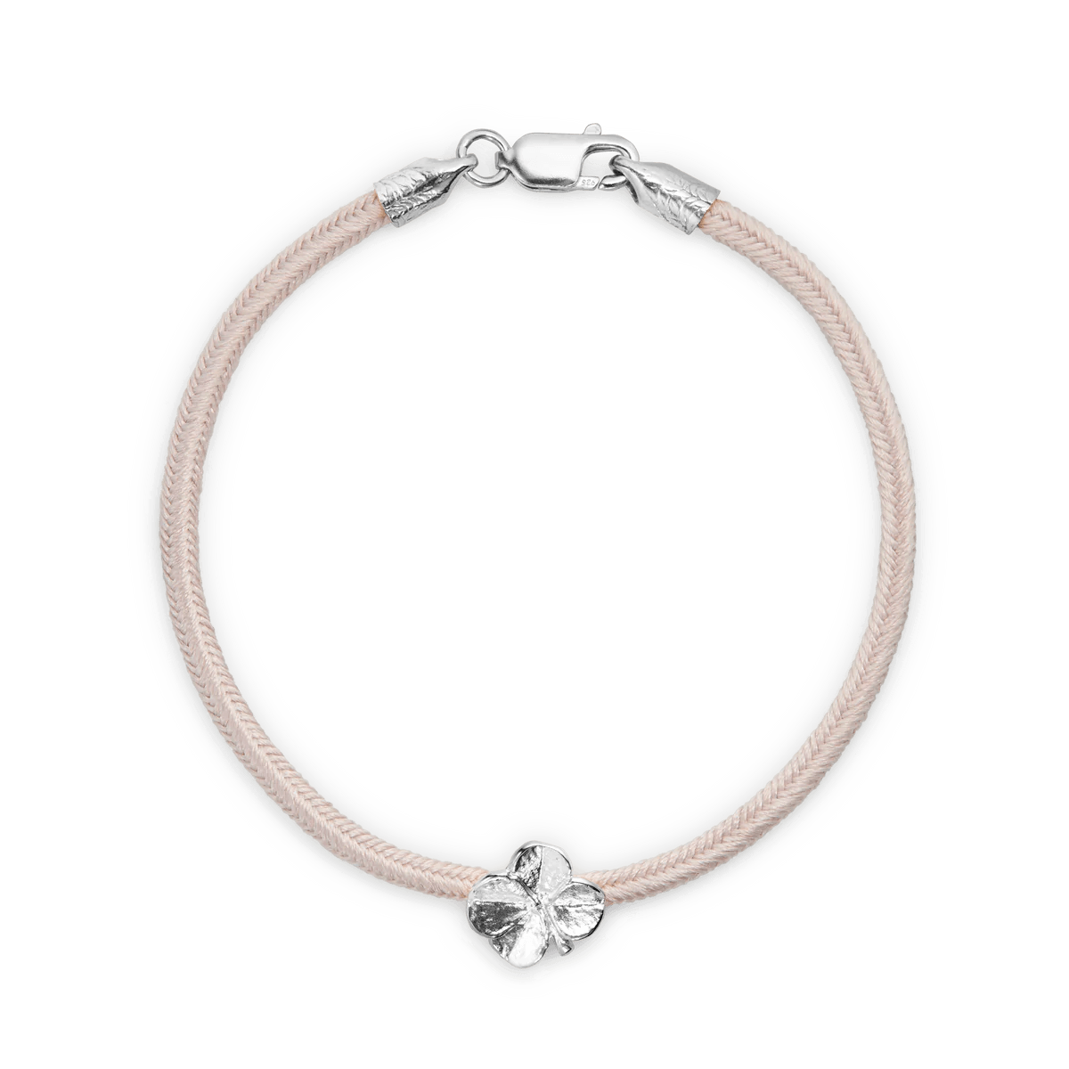 Flora Danica Firkløver Silke Armbånd Rosa - Sølv - Armbånd - 907.FLC-SILK-ROSE-S-001