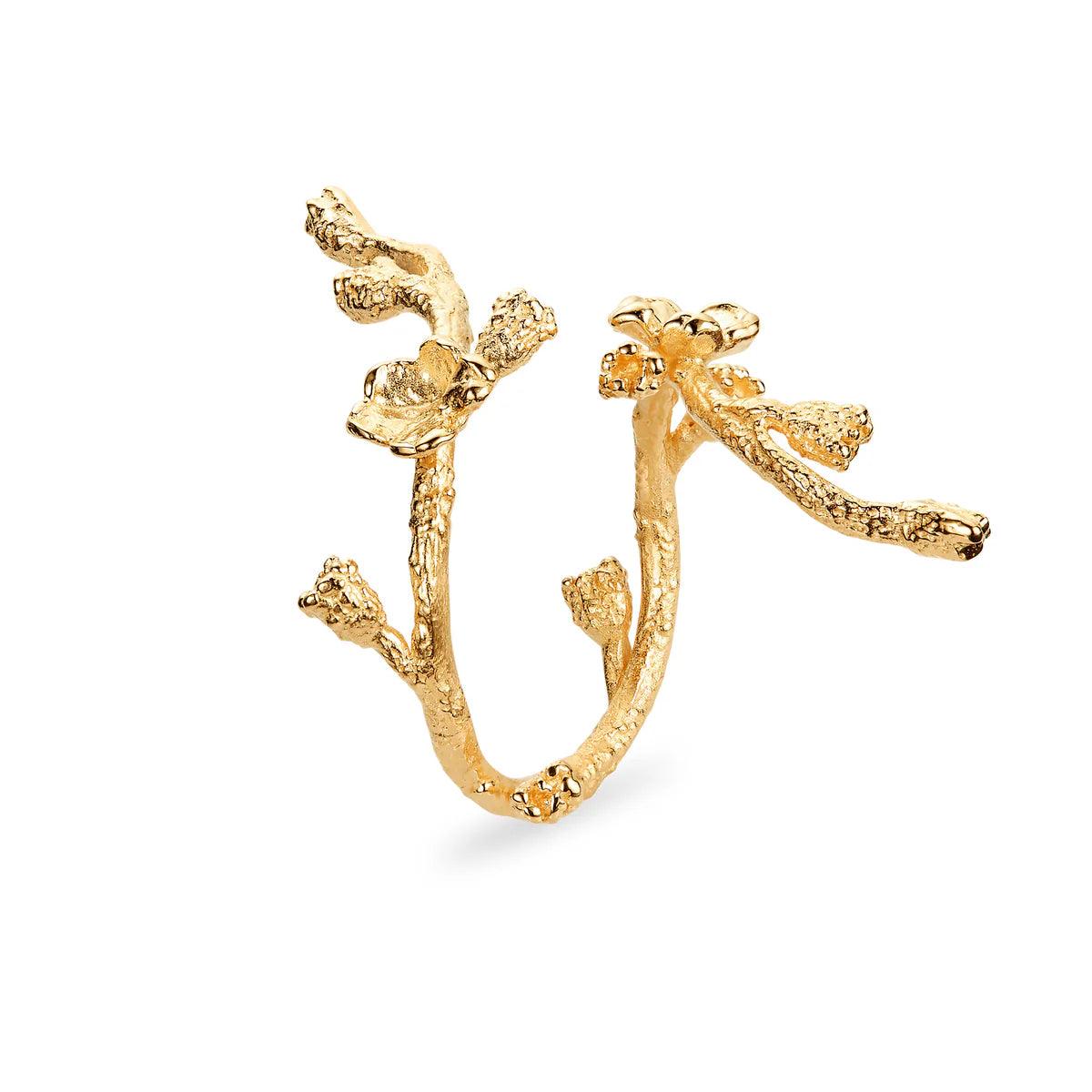 Flora Danica Forglemmigej Statement Ring - Ringe - FMN-STRI-G-001