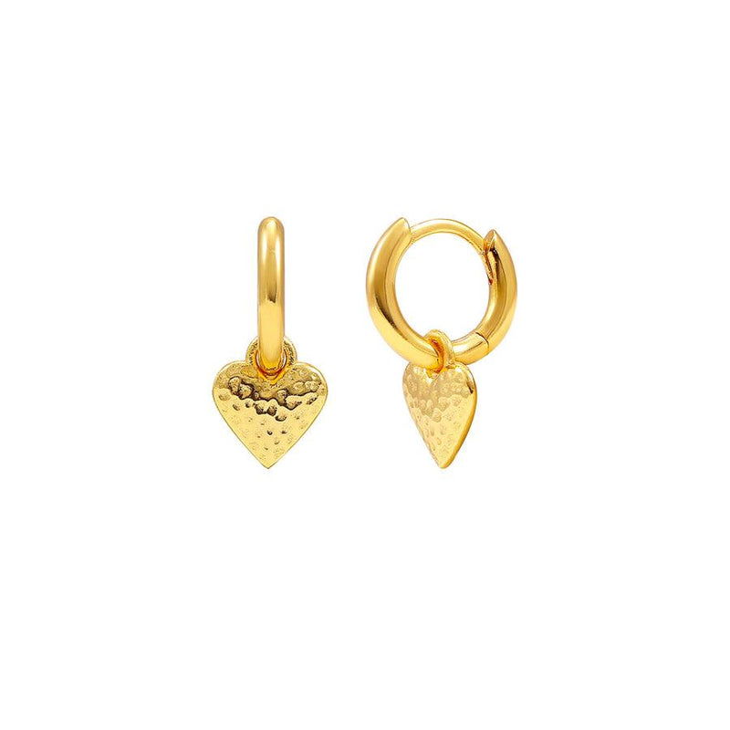 Hultquist Mini Heart Hoops Forgyldt - Øreringe - S08507G