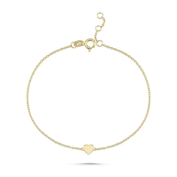 Nuran Icons Armband Love – 14 karaat goud met hart – B2610-1RG
