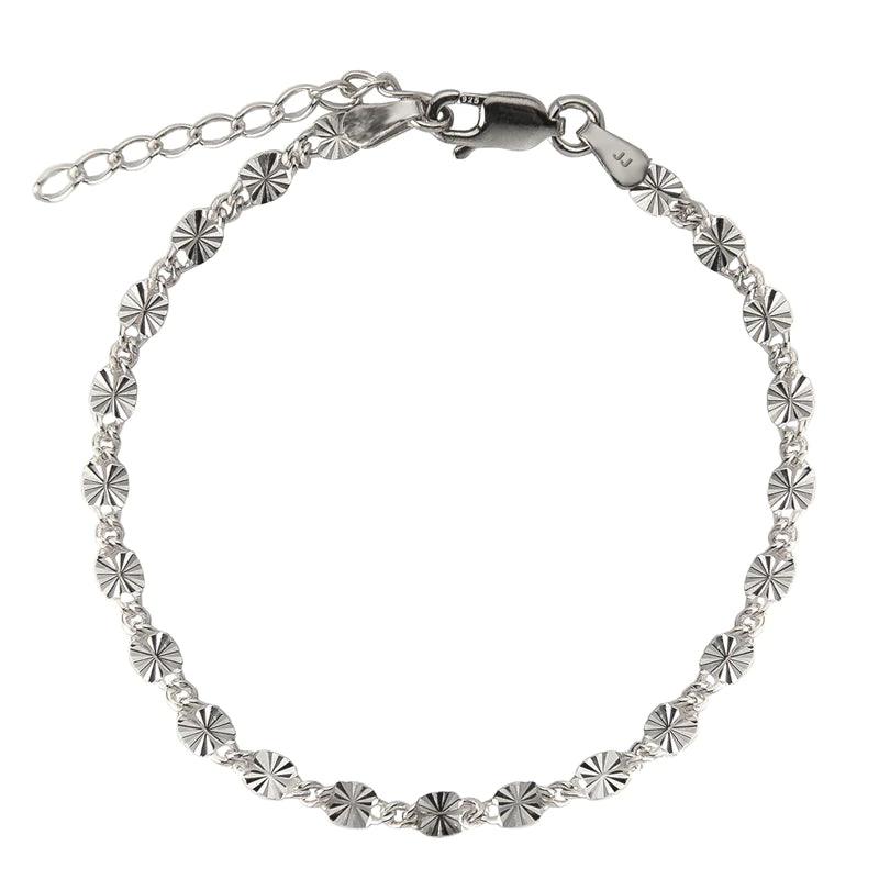 Jeberg Jewellery Stella Bracelet Silver, elegante zilveren armband met kleine stervormige schakels. Model 4510-S.