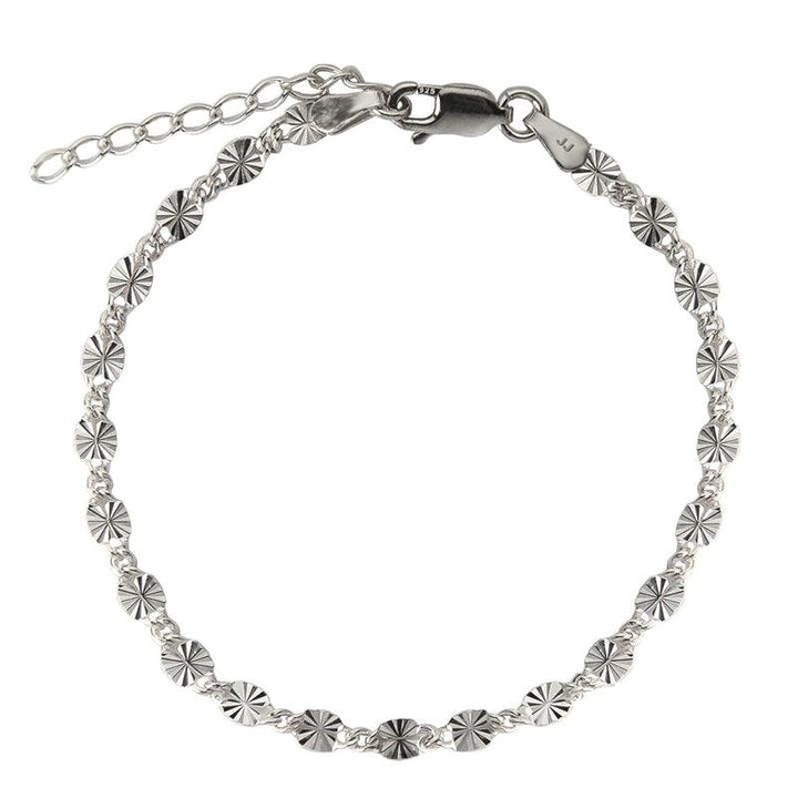 Jeberg Jewellery Stella Bracelet Silver, elegante zilveren armband met kleine stervormige schakels. Model 4510-S.