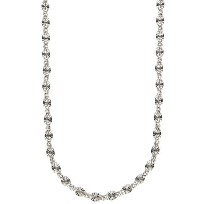 Jeberg Jewellery Stella Ketting zilver, ketting met ronde schakels met stermotief. Model 4510-42-S