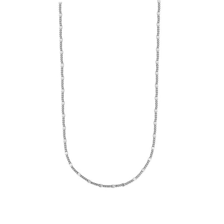 Jeberg Jewellery Vera ketting in zilver, eenvoudige ketting met kleine details, model 4690-42-S.