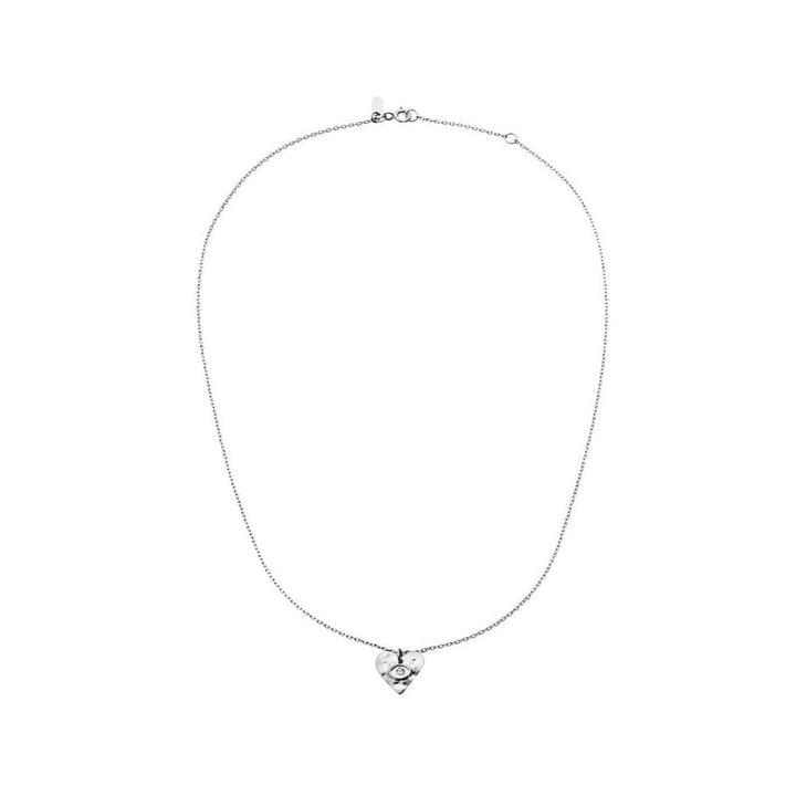 Maanesten Cassandra Ketting zilver met hartje hanger aan dunne ketting, Model 2678c-2678c-2