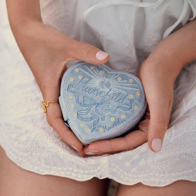 Maanesten Heart Jewelry Box Sky Blue - Smykkerskrin - Smykkeskrin - 4018