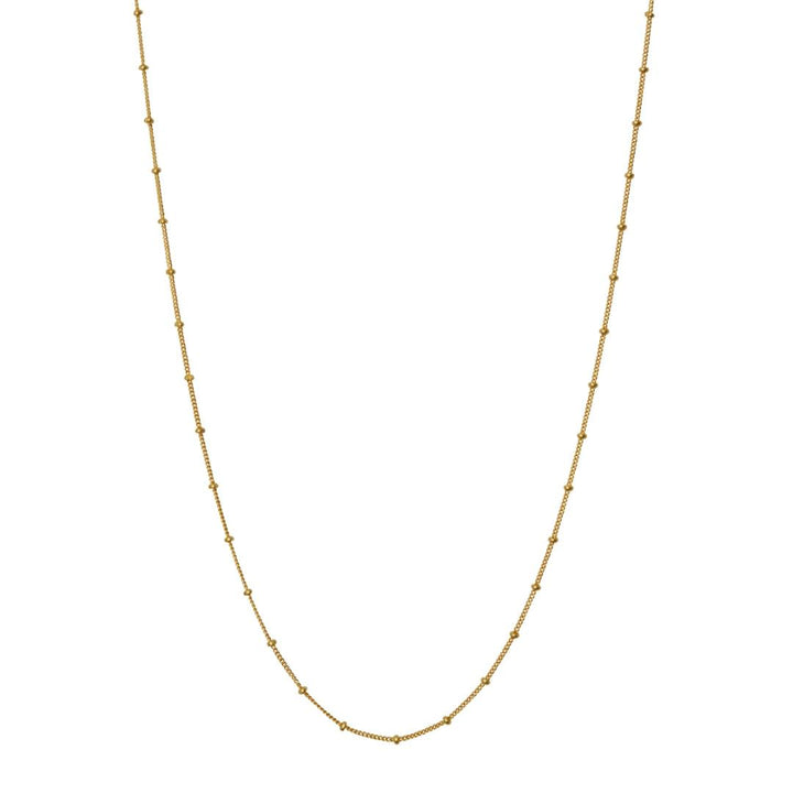 Maanesten Nala ketting 18kt vergulde, elegante ketting met kleine gouden bolletjes, model 1424a-1424a-1.