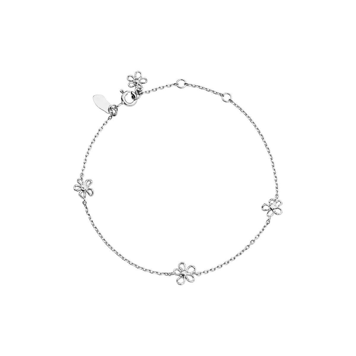 Maanesten Salwa zilveren armband met kleine bloemdetails in een stijlvol design, model 8699c-1