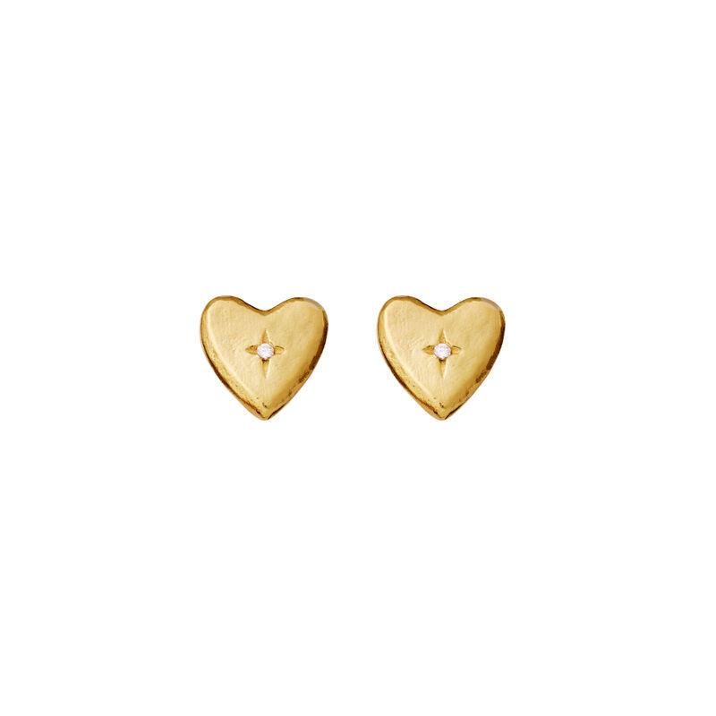 Maanesten Tutu Earrings - Forgyldte Hjerte Ørestikker - Øreringe - 9943A