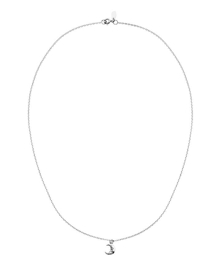 Maanesten's Aila zilveren ketting, eenvoudige ketting in zilver met maanhanger, model 2805c-2.
