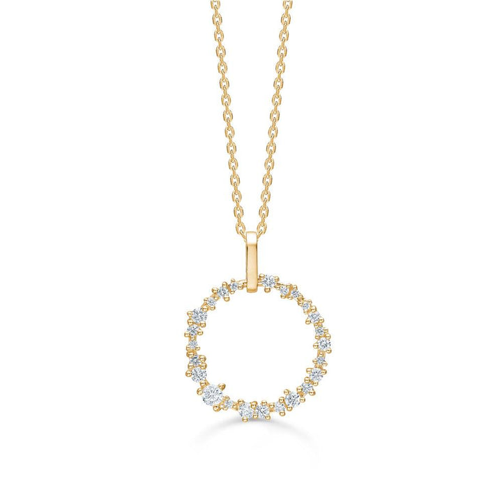 Mads Z 14kt Lucia Hanger 0,30 ct W/SI mooie ronde hanger in goud met fonkelende diamanten, Model1531054-1