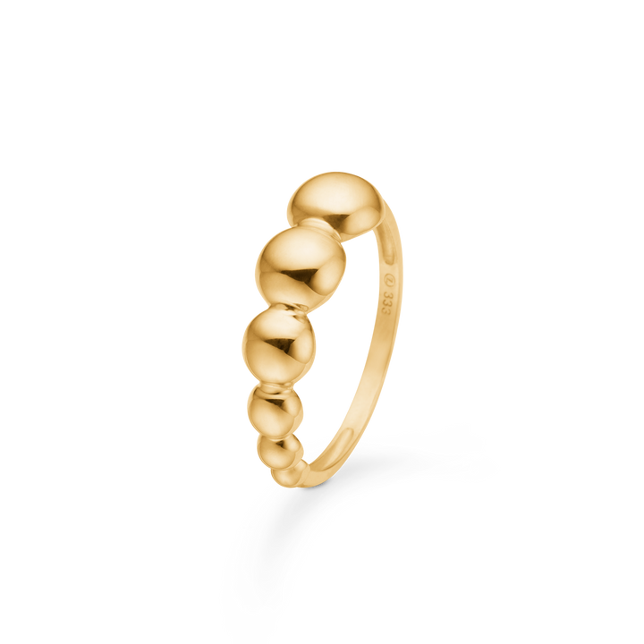 Mads Z Ballora kogelring in 8kt goud, elegante ring met glanzende kogeldetails. Model3340126-001