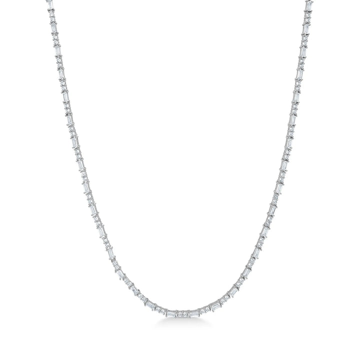 Mads Z Celestial by Medina ketting in sterling zilver met heldere topazen, elegant en klassiek design. Model 3126904-1