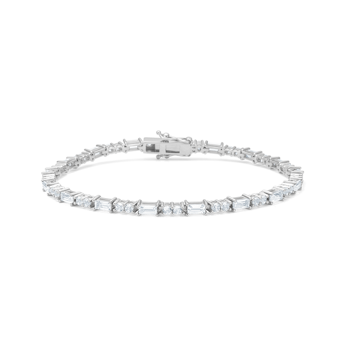 Mads Z Celestial by Medina zilveren armband met heldere topaas in een elegant, klassiek design. Modelnummer 3156904