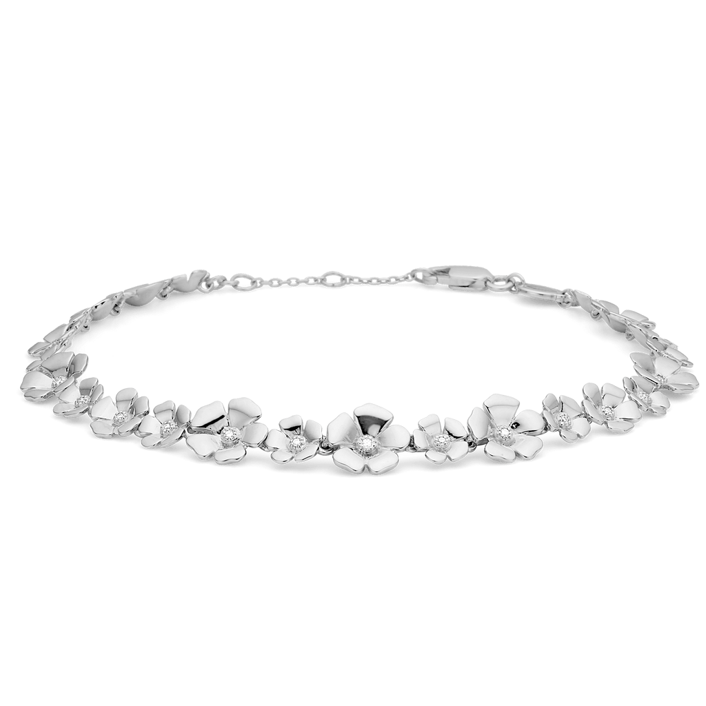 Mads Z Fleur Sølv Armbånd m. Hvid Topas - Armbånd - 2156108