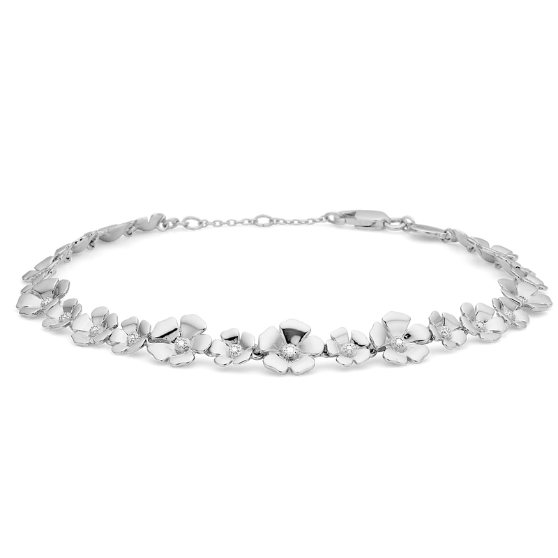 Mads Z Fleur Sølv Armbånd m. Hvid Topas - Armbånd - 2156108