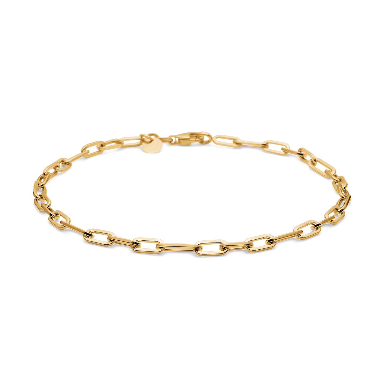 Mads Z Gaia-armband van 8kt goud met eenvoudige schakels en glanzend oppervlak, model 8350110.