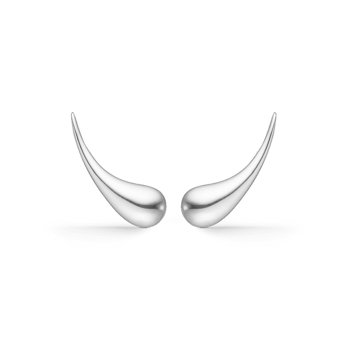 Mads Z Silver Poppy oorbellen, druppelvormig ontwerp in glanzend zilver, model 2110117-1