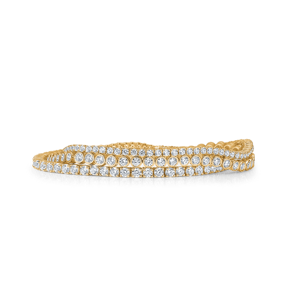 Mads Z Tennis Armbånd 8 kt Guld Rørfatning Med Zirkoner - Armbånd - 3357003-001