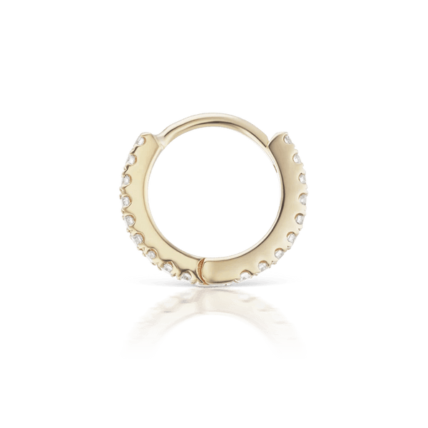MARIA TASH Diamond Eternity Hoop 8mm 18kt - Øreringe - XETD-YG-D8