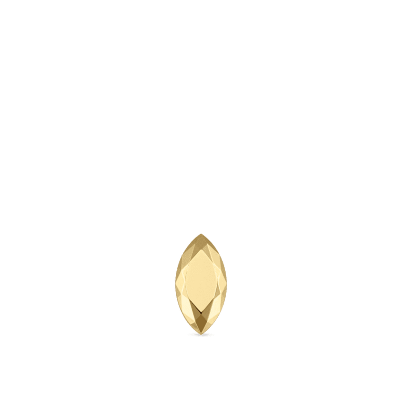 MARIA TASH Faceted Gold Marquise Threaded Stud Earring - Øreringe - XMQFC-YG-W55-001
