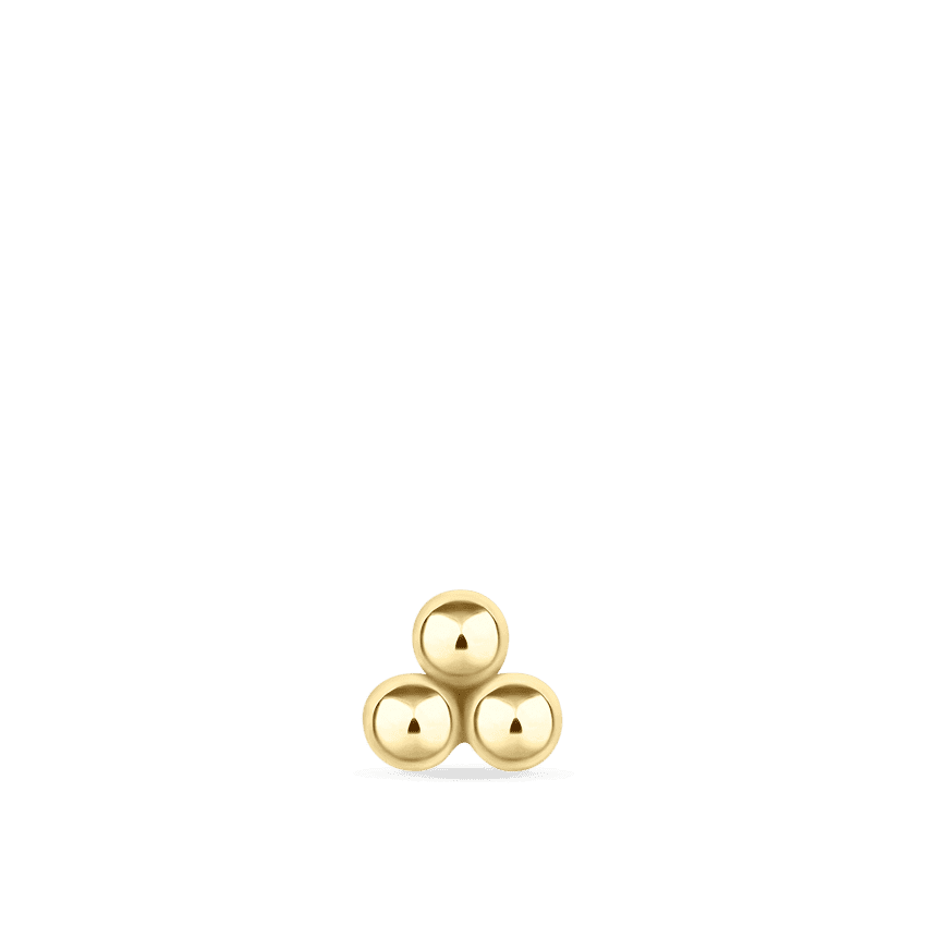 MARIA TASH Næsepiercing Ball Trinity 14kt - Piercinger til næsen - NBTR-YG-W25-NR-001