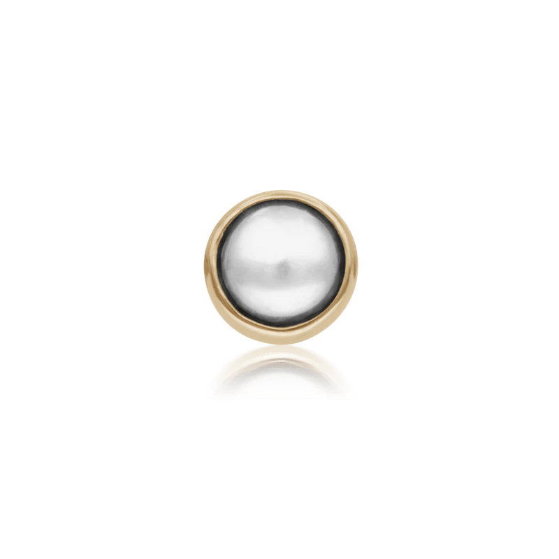 MARIA TASH Natural Pearl Threaded Stud Earring 14kt - Øreringe - XPE-YG-W2-001
