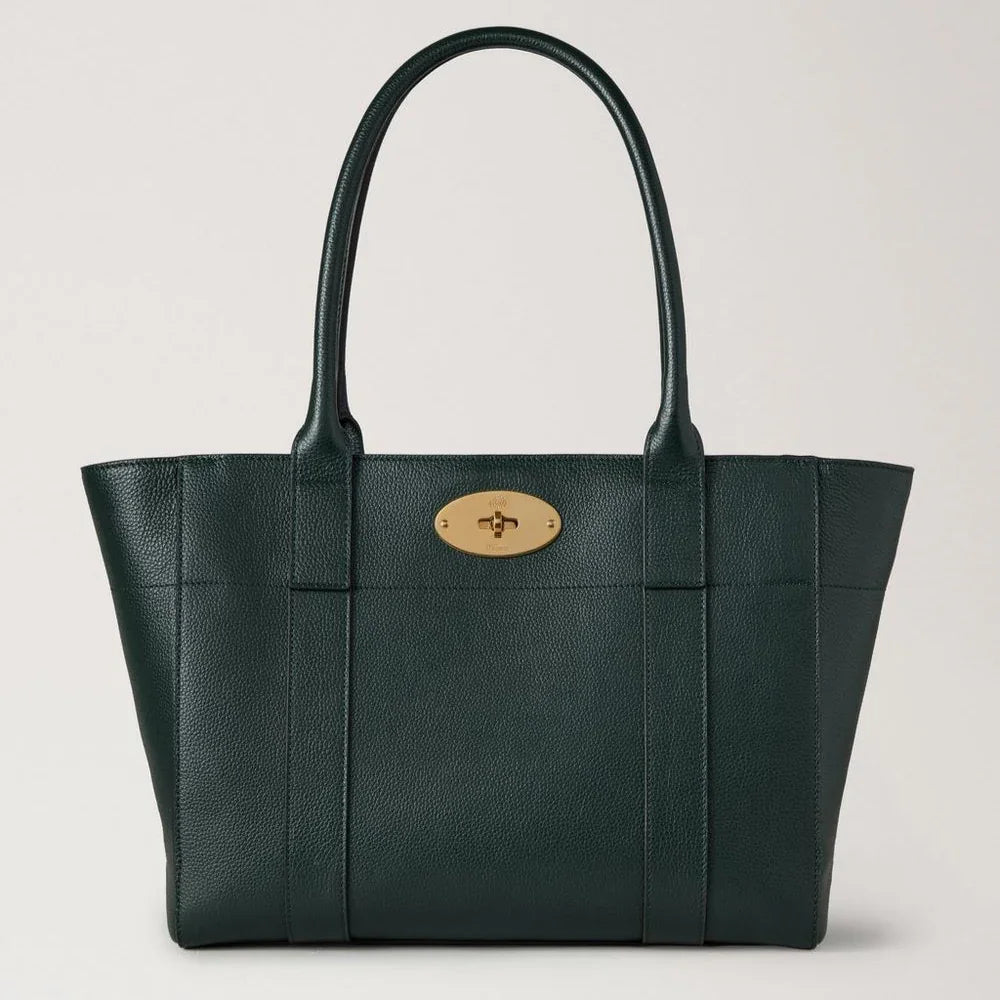 Mulberry Bayswater 9 tot 5 Kleine klassieke korrel Mulberry Groene, elegante groene handtas van leer, model HH9831/205Q633