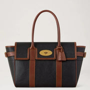 Mulberry Bayswater Black & Cognac Bio-Based Scotchgrain Tas