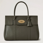 Mulberry Bayswater Juniper Green Small Classic Grain Tas