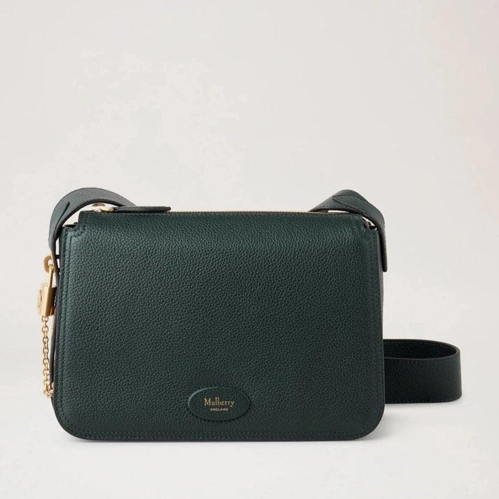 Mulberry Billie Small Klassiek graan Mulberry Groene elegante schoudertas van donkergroen leer, model hh8301205q633.