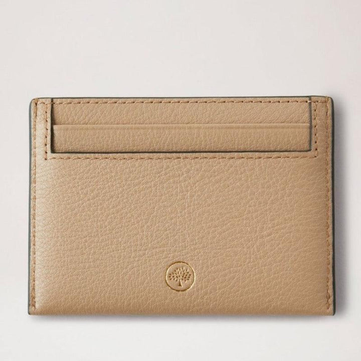 Mulberry Continental Credit Card Slip esdoorn in licht leer, zichtbaar kaartvak en details. ModelRL7733657E631.