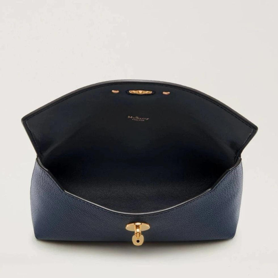 Mulberry Darley Cosmetic Pouch Small Classic Grain Bright Navy - Darley Cosmetic - RL5077/205U680