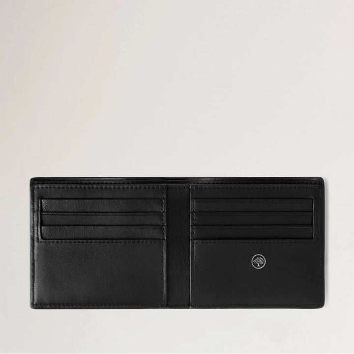 Mulberry Farringdon Card Wallet Zwarte herenportemonnee met open zwart lederen portemonnee met kaartvakken. ModelRL8277645A100