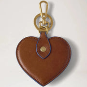 Mulberry Heart Keyring Oak-Pigment Blue Sleutelhanger