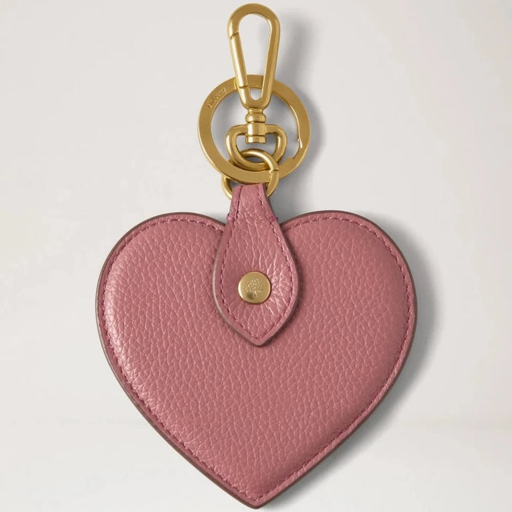 Mulberry Hartvormige sleutelhanger Pink Scrumpy in roze leer met gouden metalen ophanging. Modelrk6003205j647