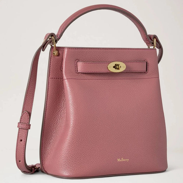 Mulberry Islington Bucket Pink Scrumpy Small Classic Grain handtas in roze leer met goudkleurige gesp. ModelHH9390205J647