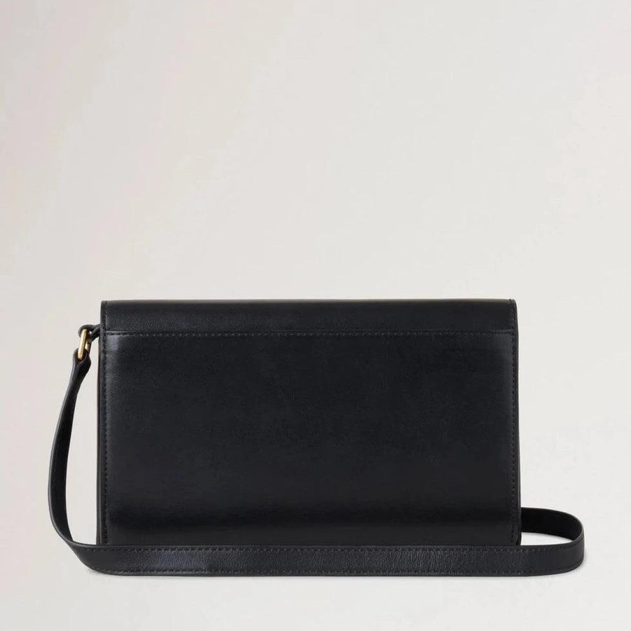 Mulberry Lana Wallet On Strap High Gloss Leather Black - Mulberry Lana - RL8058/615A100