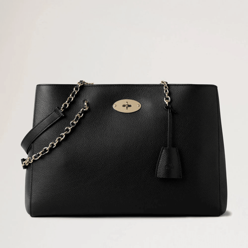 Mulberry Lily Chain Tote Small Classic Grain Black - Lily Taske - HH9576/205A100