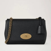 Mulberry Medium Lily Black Glossy Goat Tas