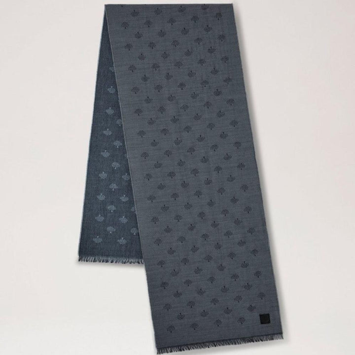 Mulberry Mens Scarf Tree Jacquard Charcoal - Tørklæder - VS4784/950C110