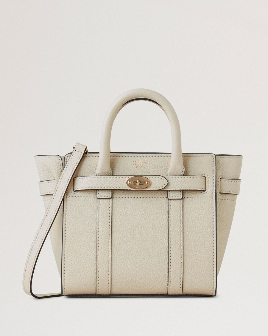 Mulberry MIcro Zipped Bayswater Small Classic Grain Chalk - - RL5476/205W160